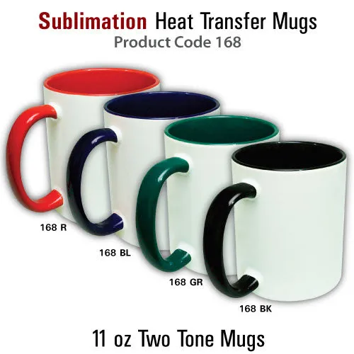 11 OZ Two Tone Mugs Item No: 168