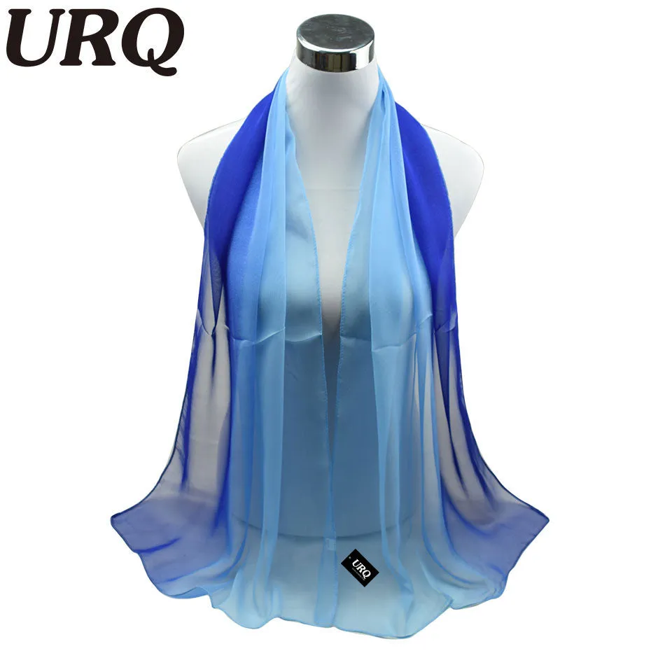 1pc Summer New arrival Fashion Chiffon scarves Gradient colors georgette female silk scarves 50 *160cm Q5A16007