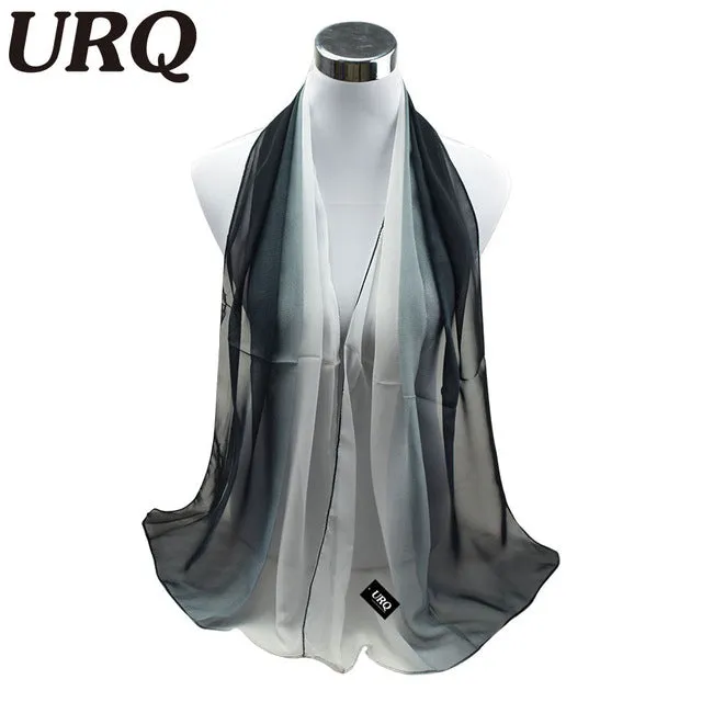 1pc Summer New arrival Fashion Chiffon scarves Gradient colors georgette female silk scarves 50 *160cm Q5A16007