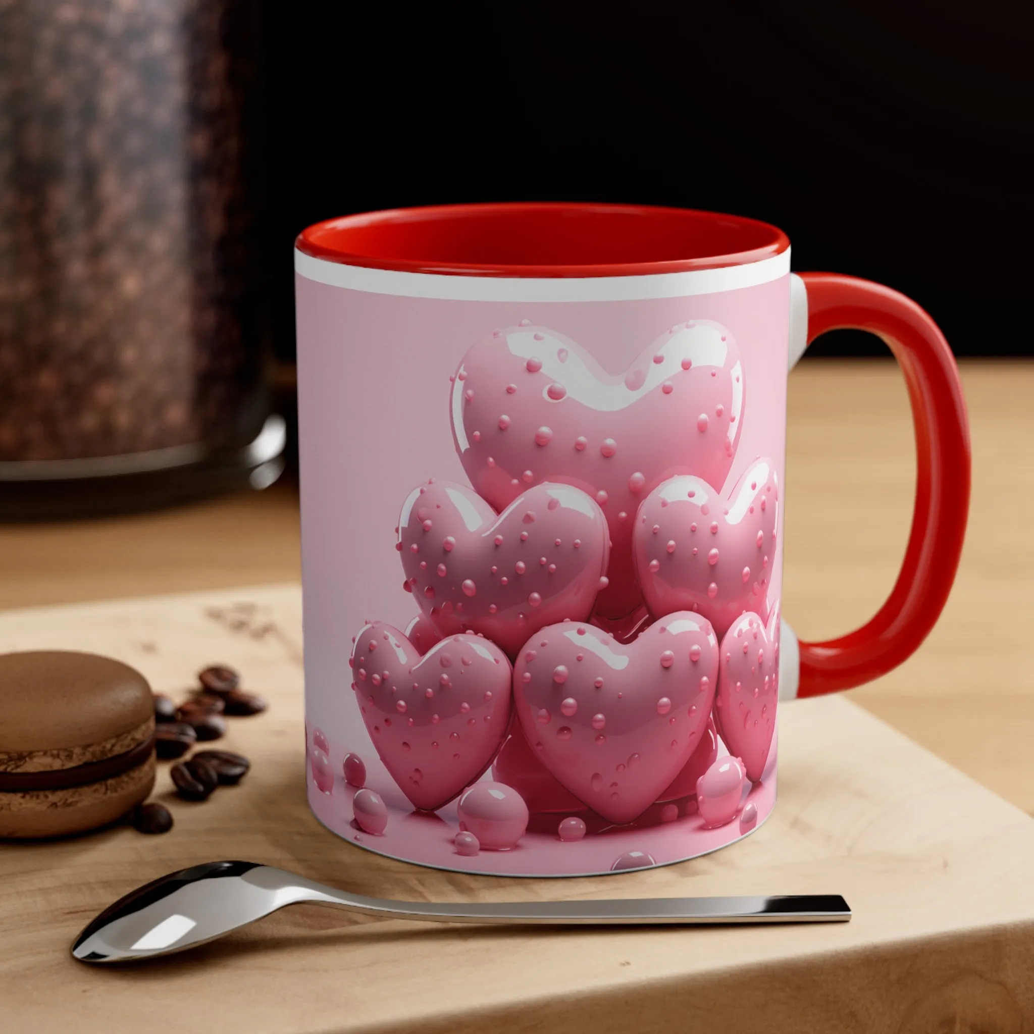 3D Valentine candy heart mug, couple mug, love heart couple mug, Funny Valentine Heart Candy, heart candy mug, conversation heart mug, Heart-Shaped Mug, Coffee Mug, 11oz