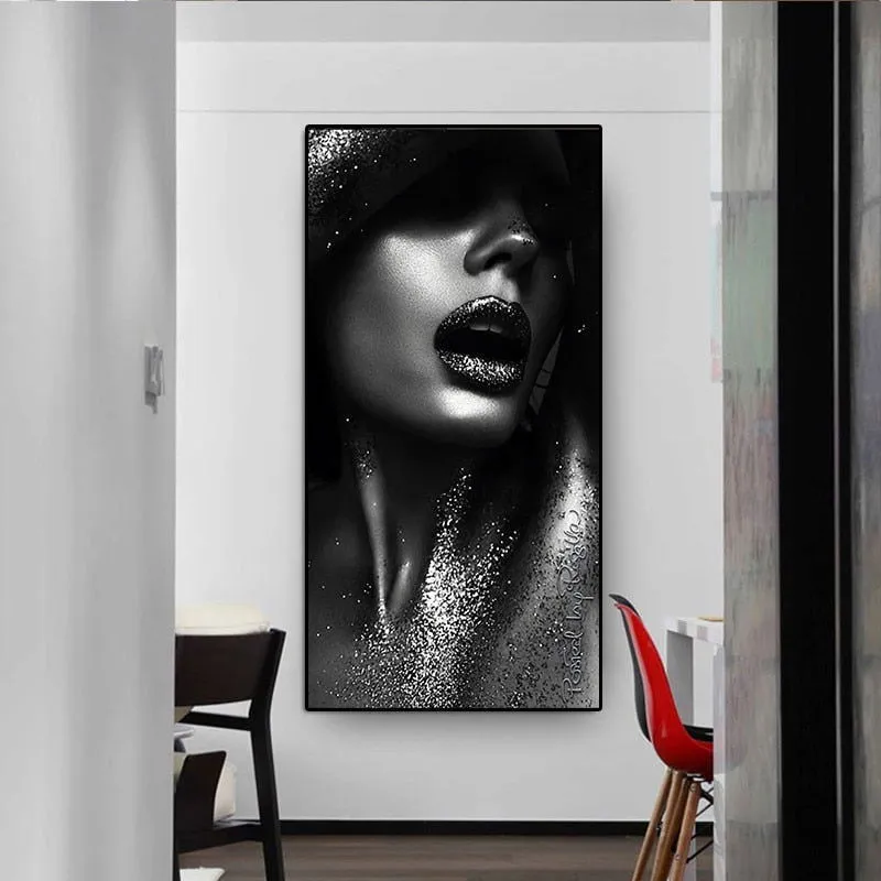 African allure. Glamour portrait photography printed on canvas