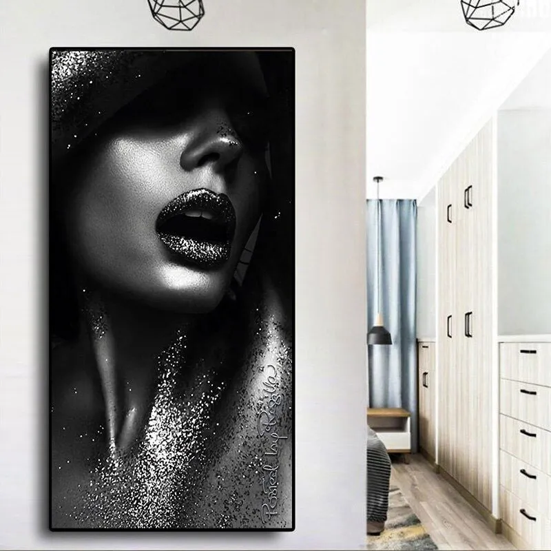 African allure. Glamour portrait photography printed on canvas