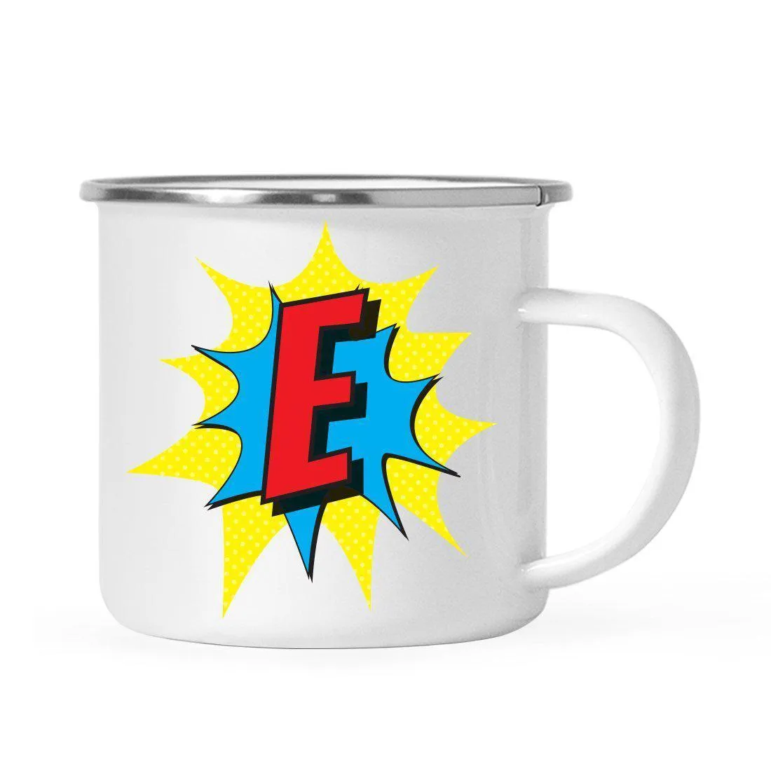 Andaz Press 11 oz Comic Book Superhero Monogram Campfire Coffee Mug