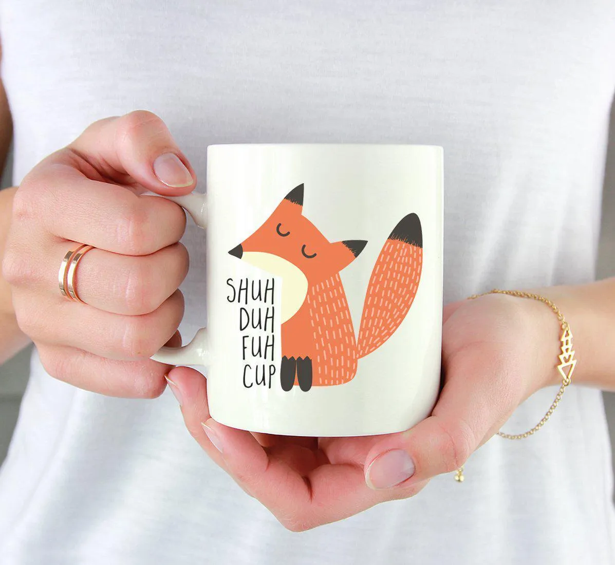 Andaz Press 11oz Funny Rude Fox Graphic Coffee Mug