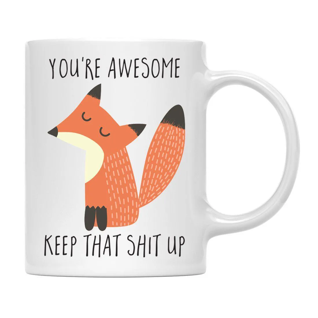 Andaz Press 11oz Funny Rude Fox Graphic Coffee Mug