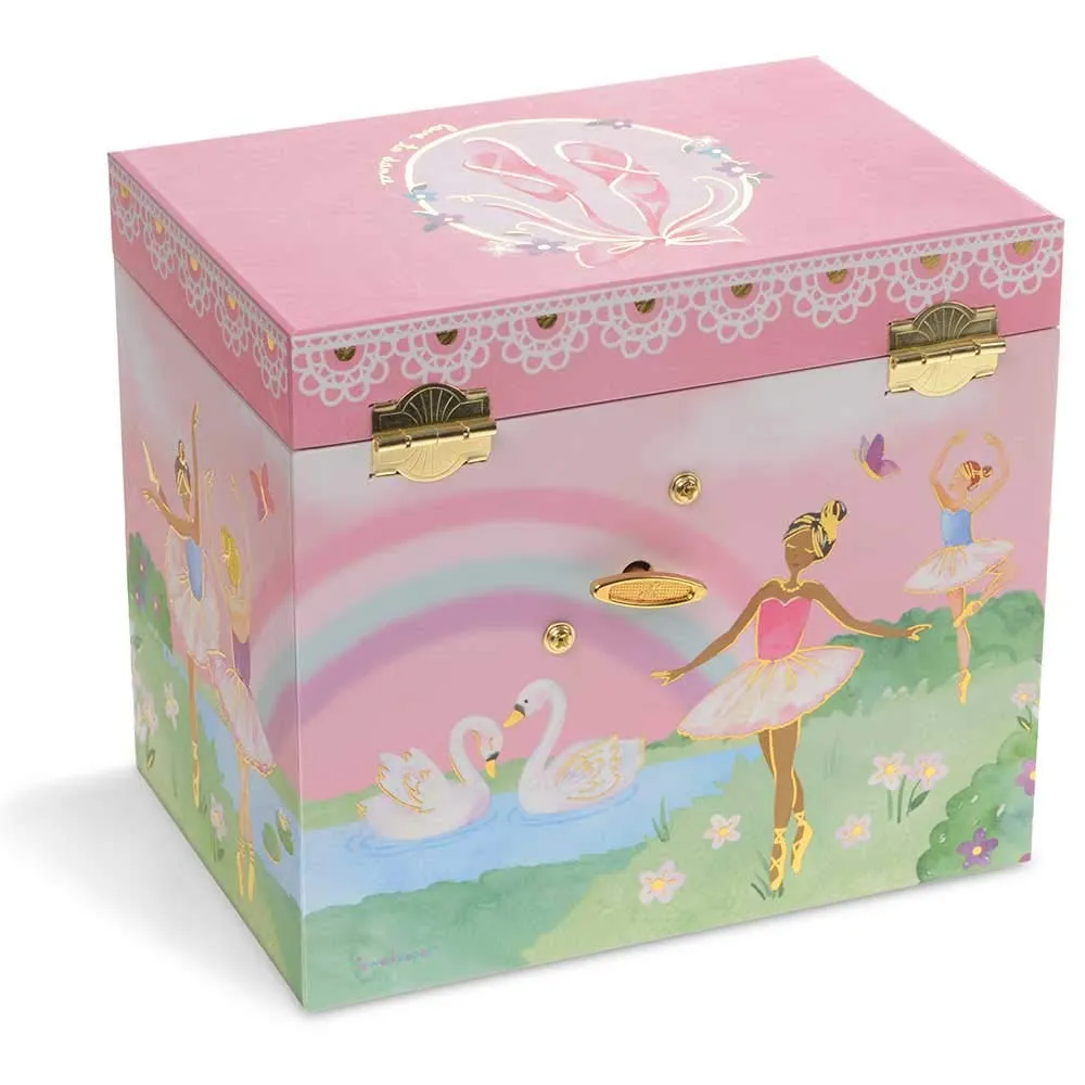 Ballerina Music Box & Little Girls Jewelry Set - 3 Ballerina Gifts