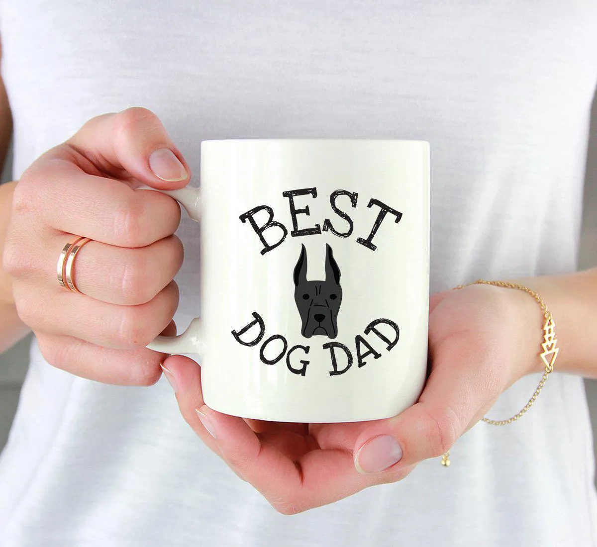 Best Dog Dad Dog Graphic Ceramic Coffee Mug