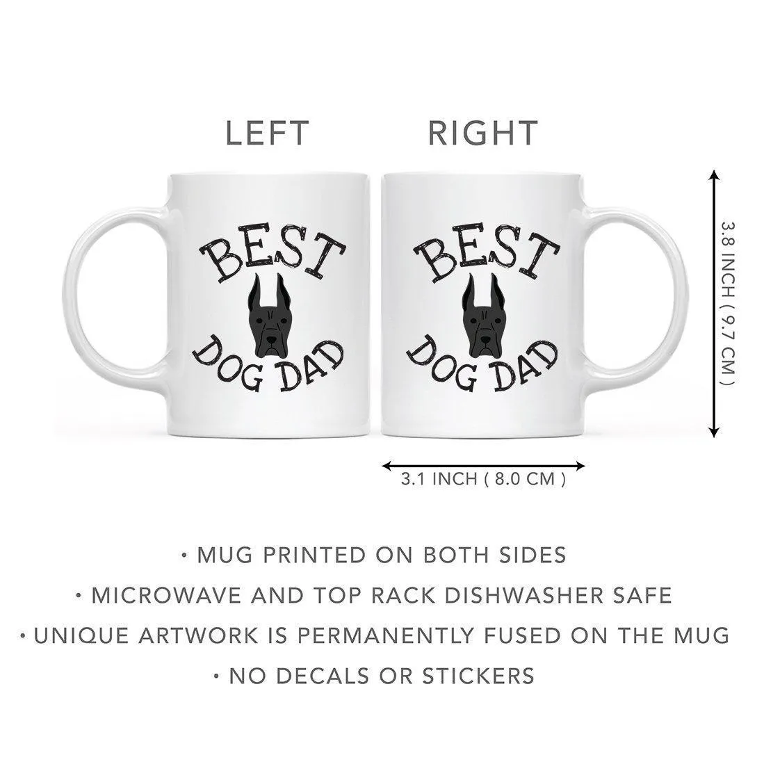 Best Dog Dad Dog Graphic Ceramic Coffee Mug