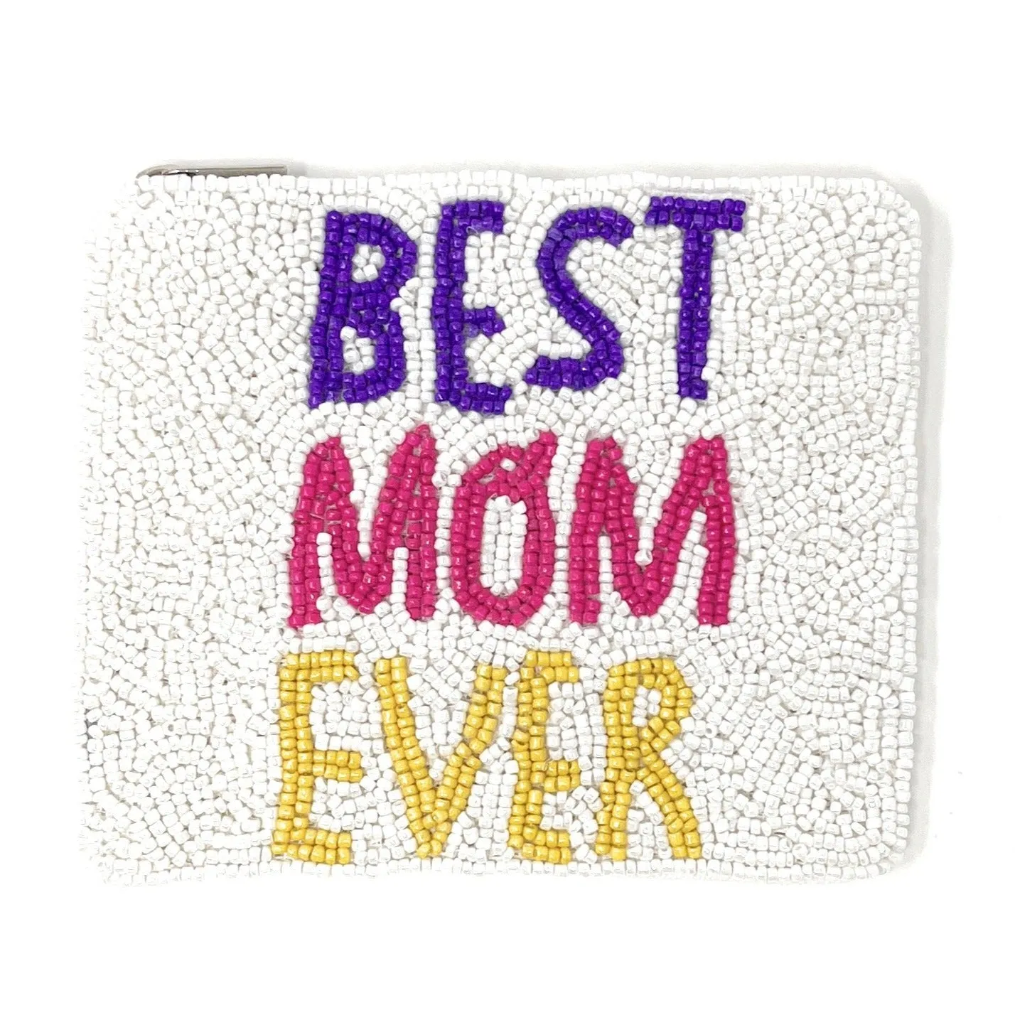 Best Mom Ever Beaded Coin Purse