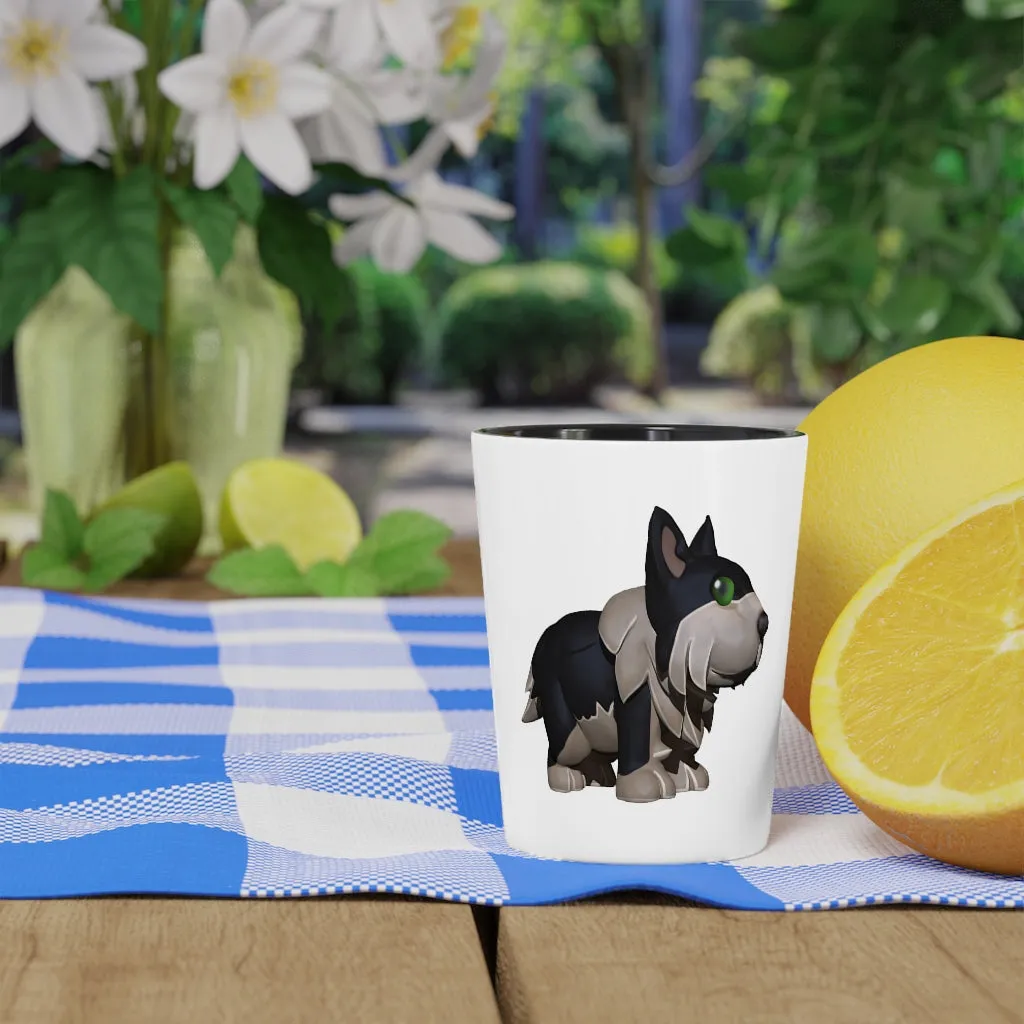 Black Dog Shot Glass