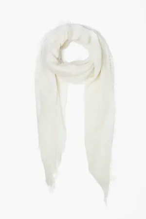 Cashmere & Silk Scarf in Eggshell