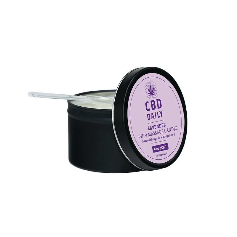 CBD Daily Massage Candle - Lavender 6 oz.