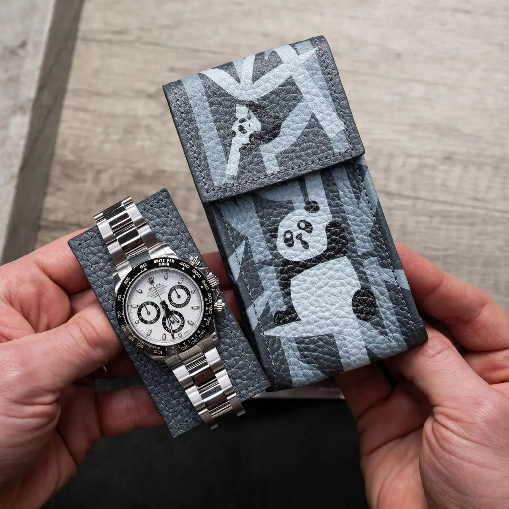 Charcoal Panda Watch Pouch