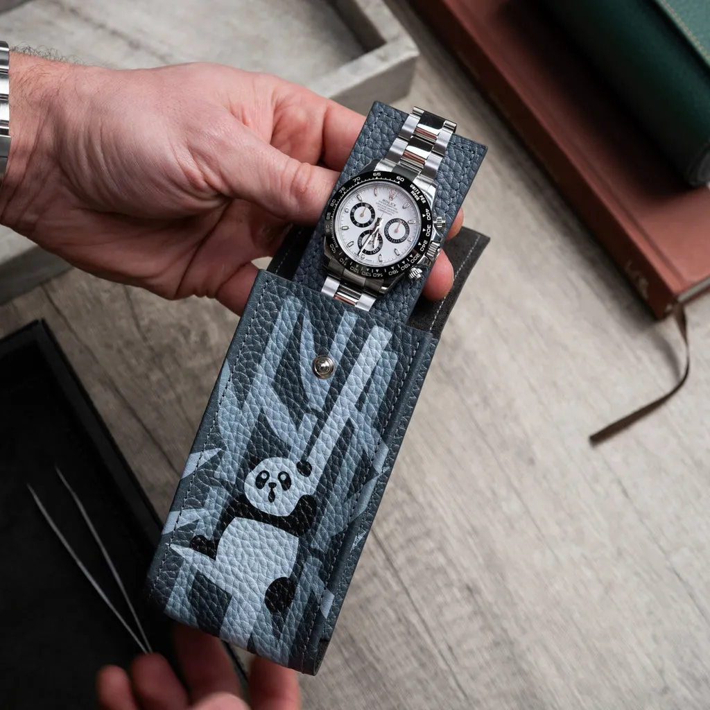 Charcoal Panda Watch Pouch