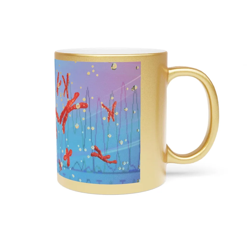 Chromosomes Metallic Mug (Silver / Gold)