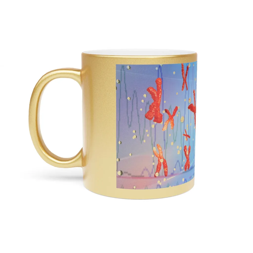 Chromosomes Metallic Mug (Silver / Gold)