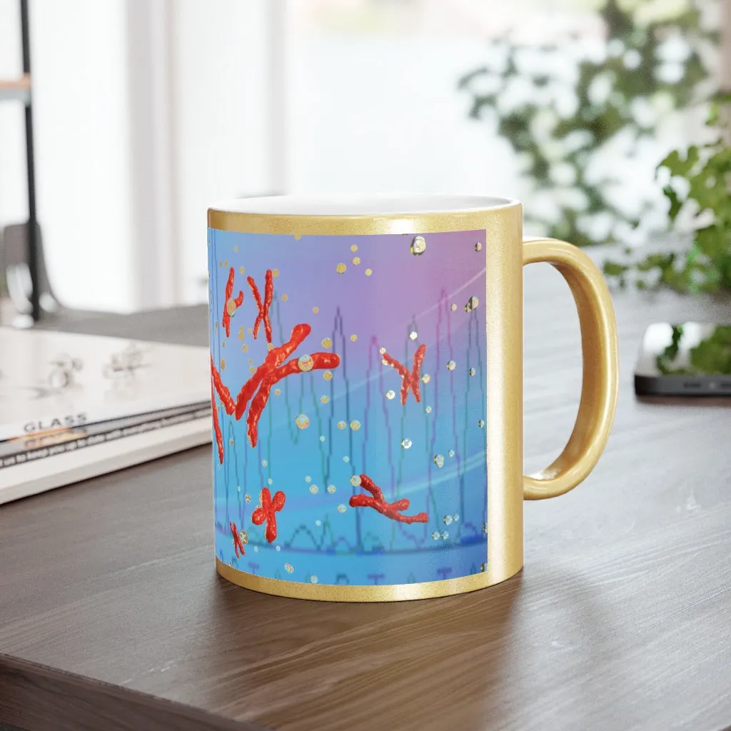 Chromosomes Metallic Mug (Silver / Gold)