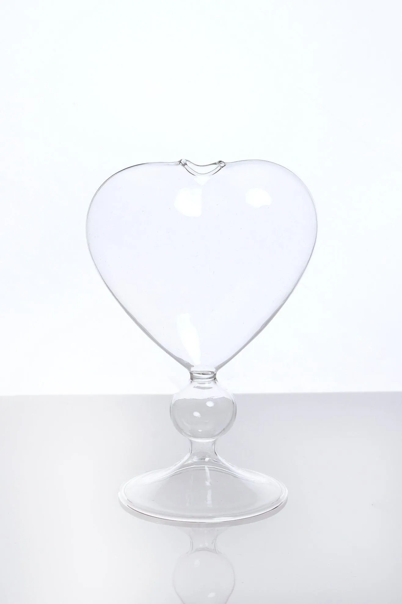 Cocktail Heart-Shaped Glass With Straw