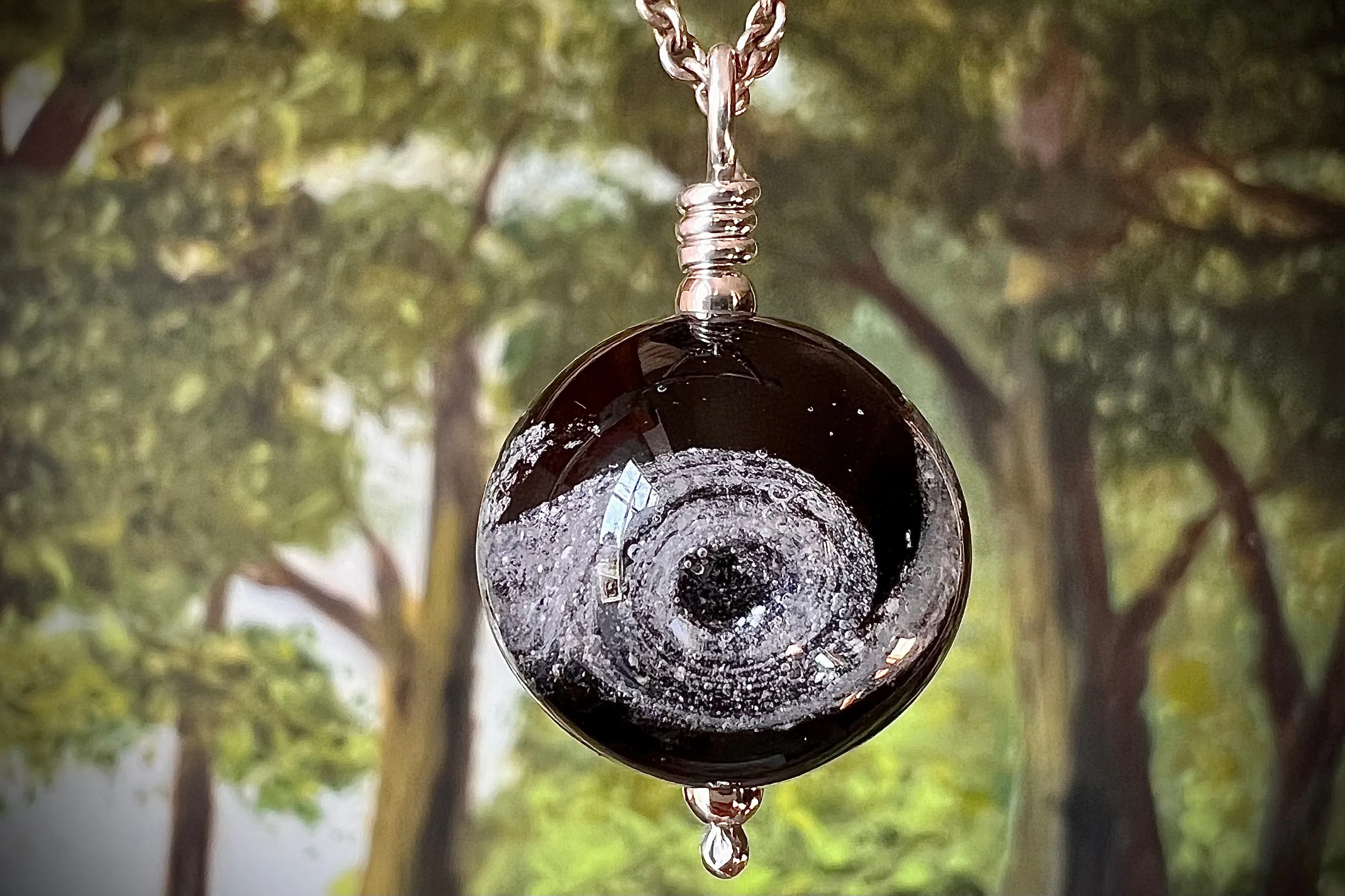 Cosmic Swirl Memorial Pendant