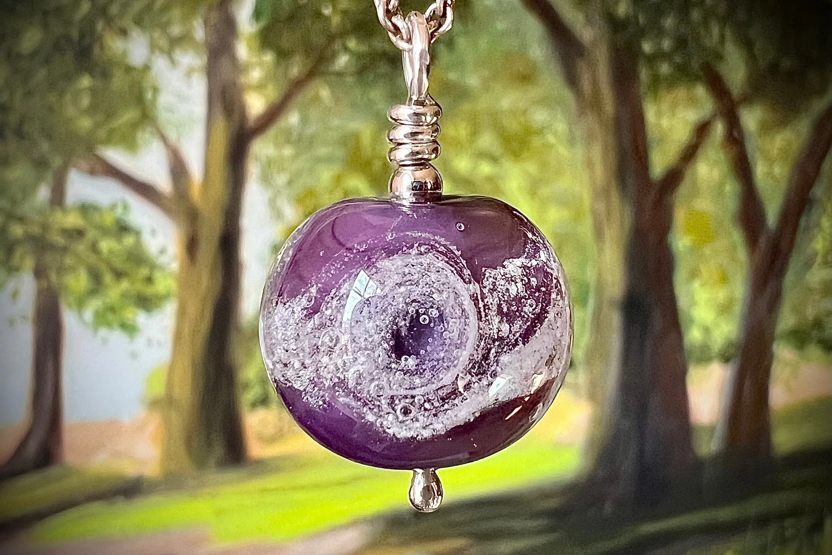 Cosmic Swirl Memorial Pendant