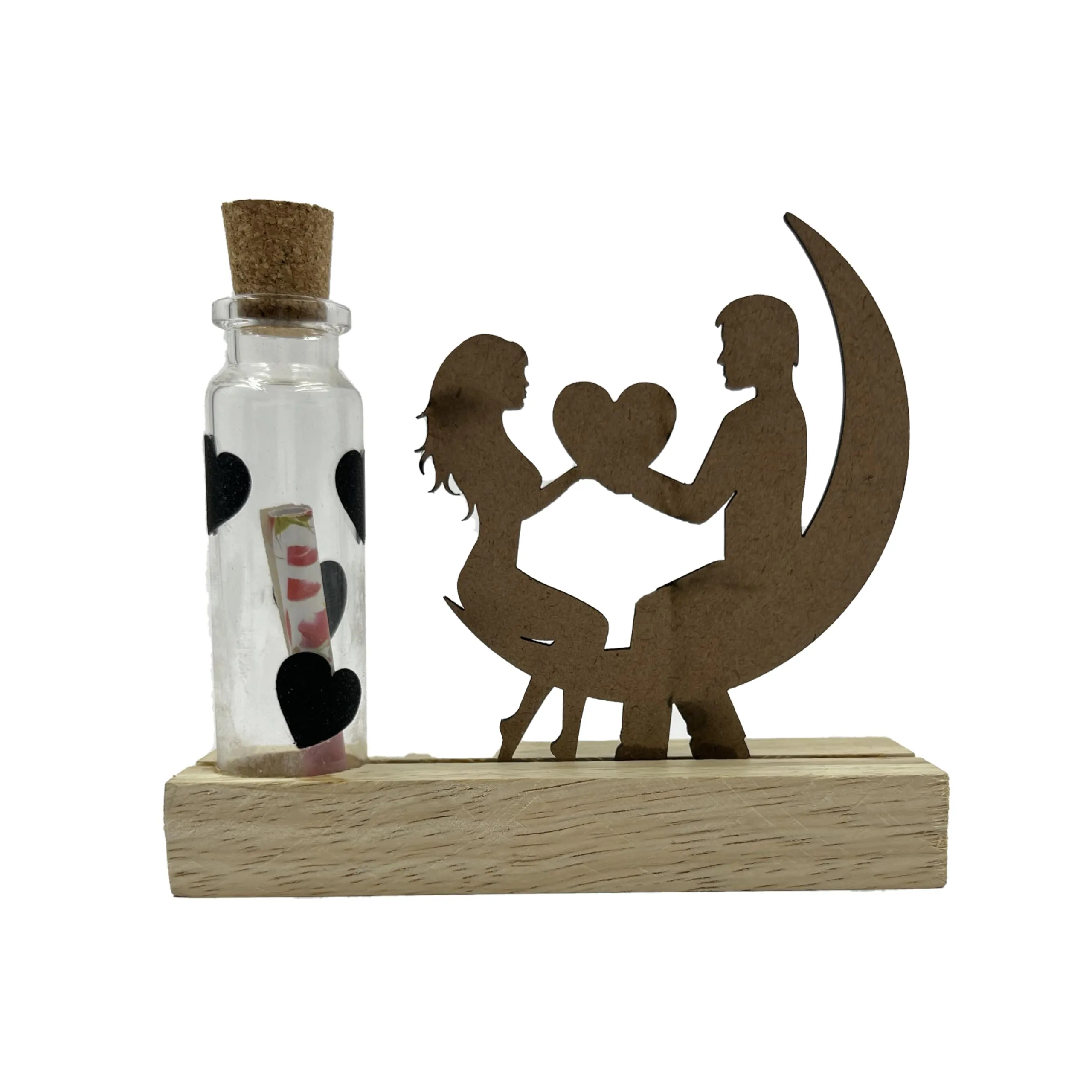 CraftVatika Valentines Gifts Love Couple Showpiece with Wooden Base Propose Gift for Girlfriend and Boyfriend Valentine Decoration Couple Gifts for Valentine's Day