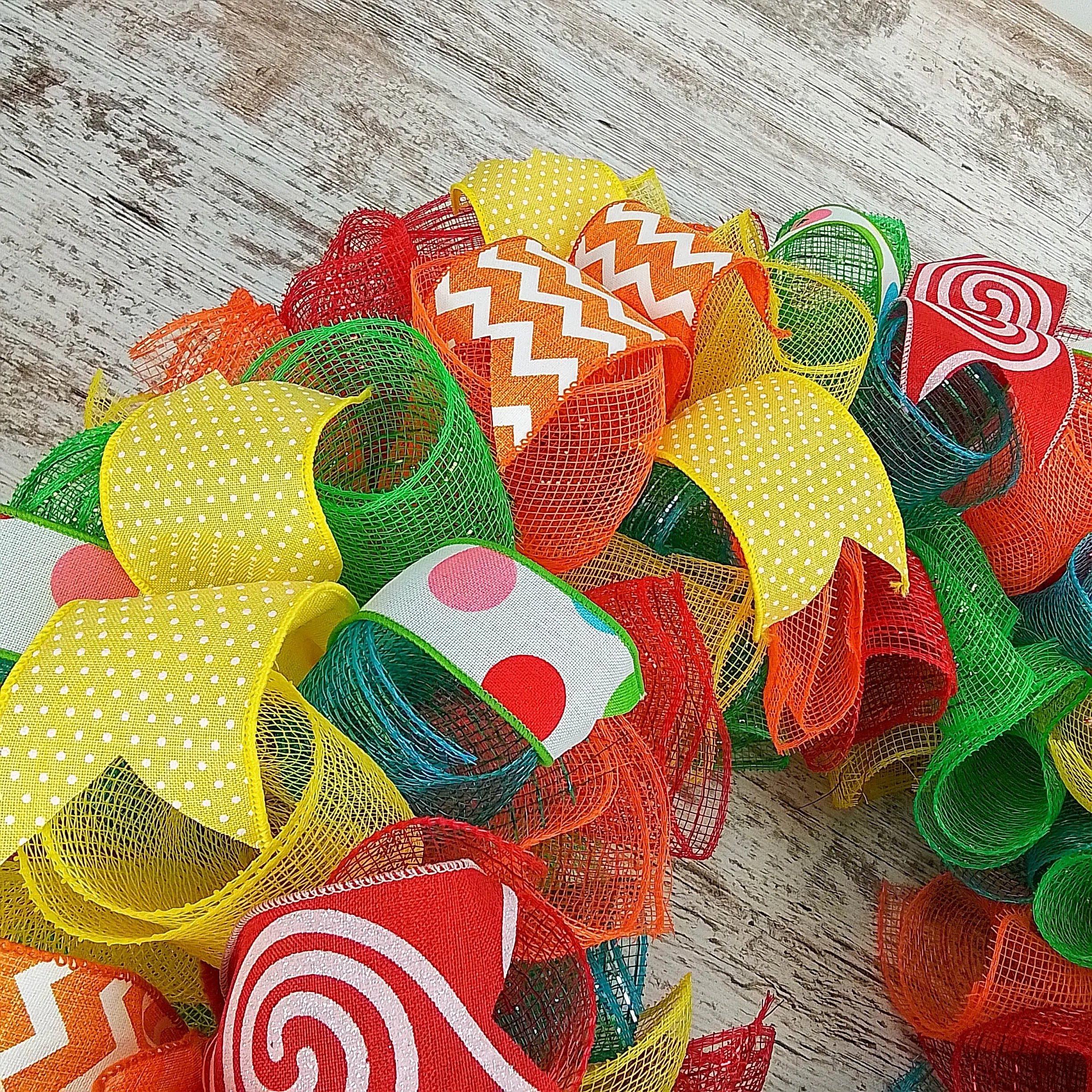 Custom Teacher Gifts, Primary Color Wreath