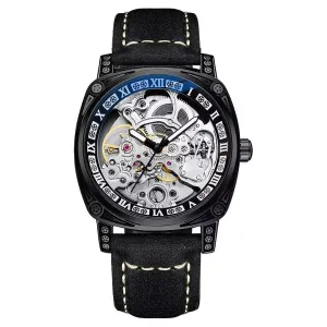 Elegant Leather Quartz Round Sporty Watch