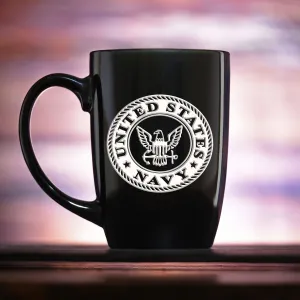 Engraved Navy Coffee Mug Gifts Personalized