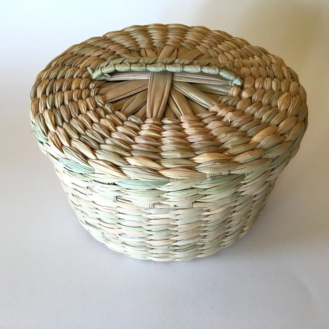 Extra Large Handwoven Tortilla Basket w/lid