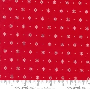 Fabric, Kitty Christmas Flurry Blenders Snowflake by Urban Chiks - Red BERRY (by the yard)