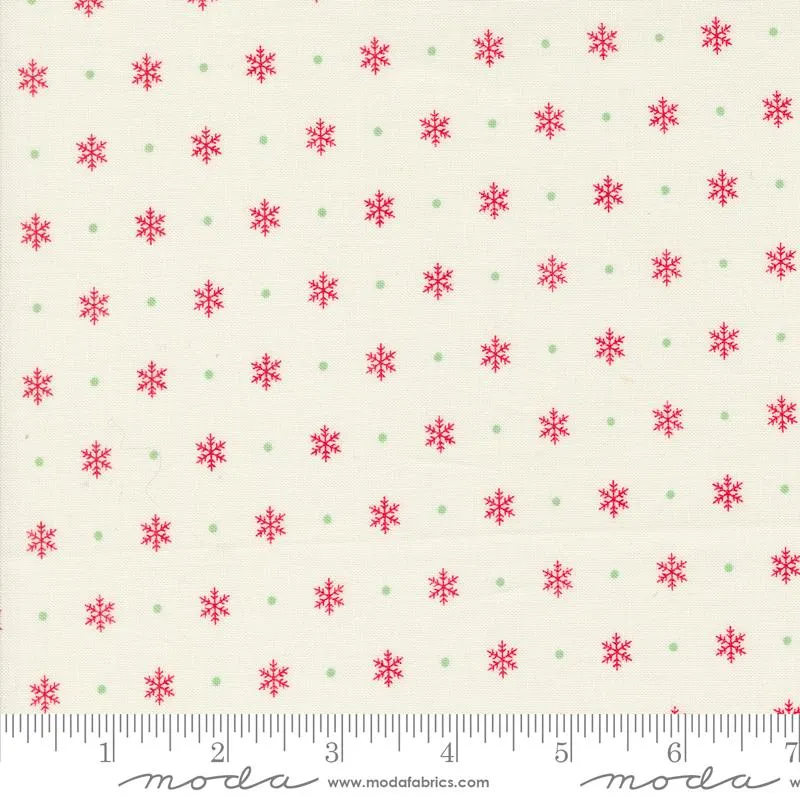 Fabric, Kitty Christmas Flurry Blenders Snowflake by Urban Chiks - SNOW Ivory (by the yard)