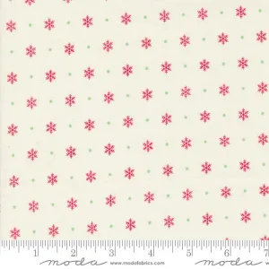 Fabric, Kitty Christmas Flurry Blenders Snowflake by Urban Chiks - SNOW Ivory (by the yard)