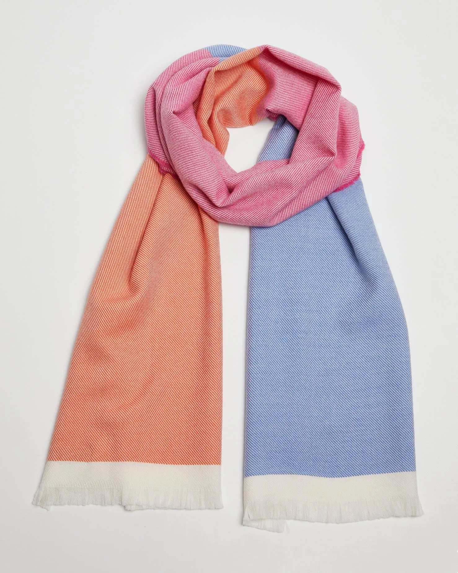 Foxford Giant Merino Scarf | Multi Stripe