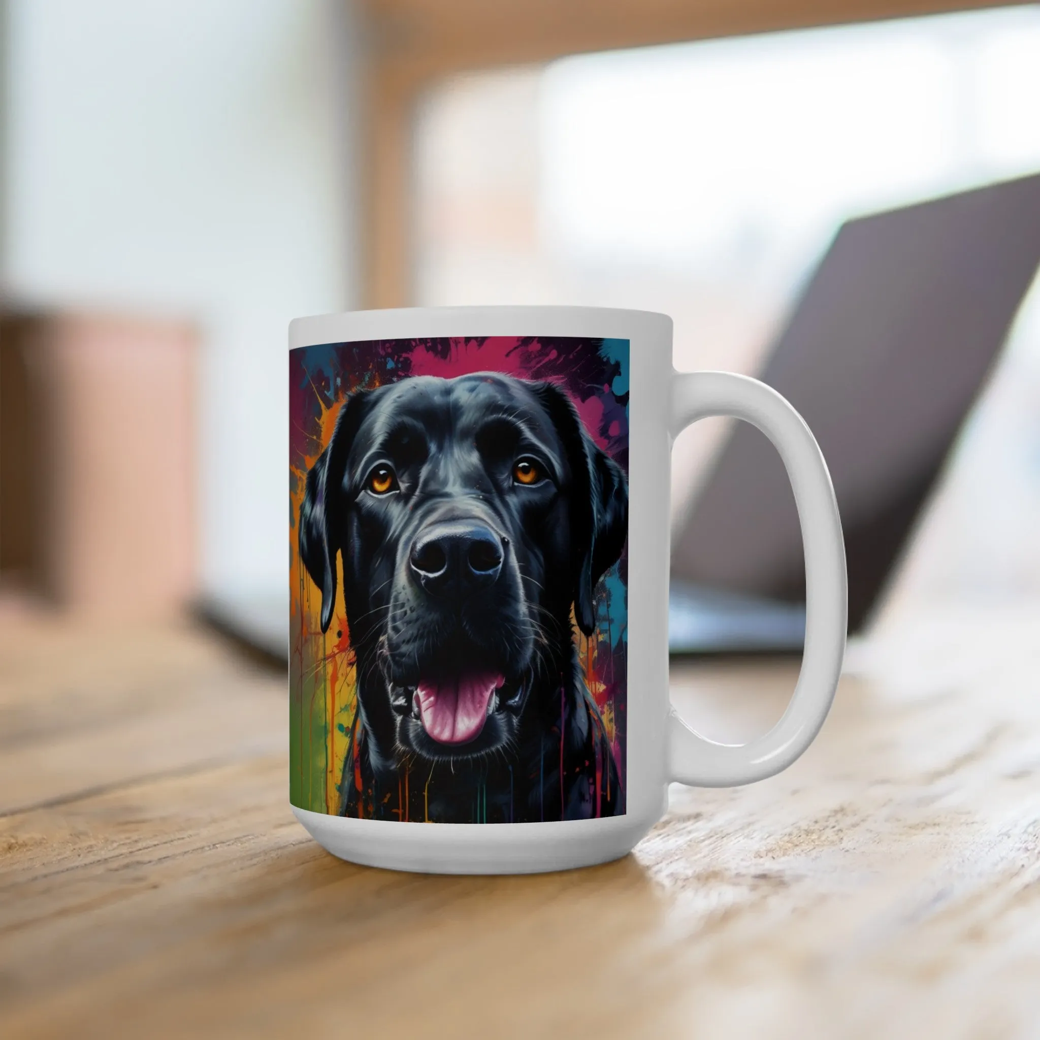 Graffiti Style Black Lab Mug - Labrador Retriever