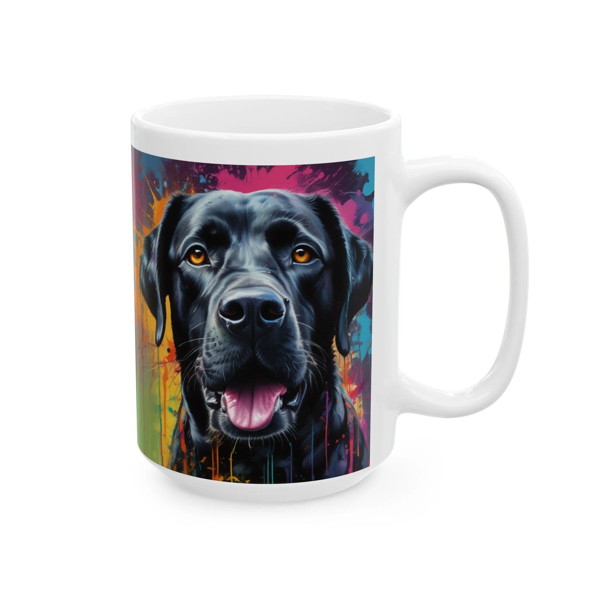 Graffiti Style Black Lab Mug - Labrador Retriever