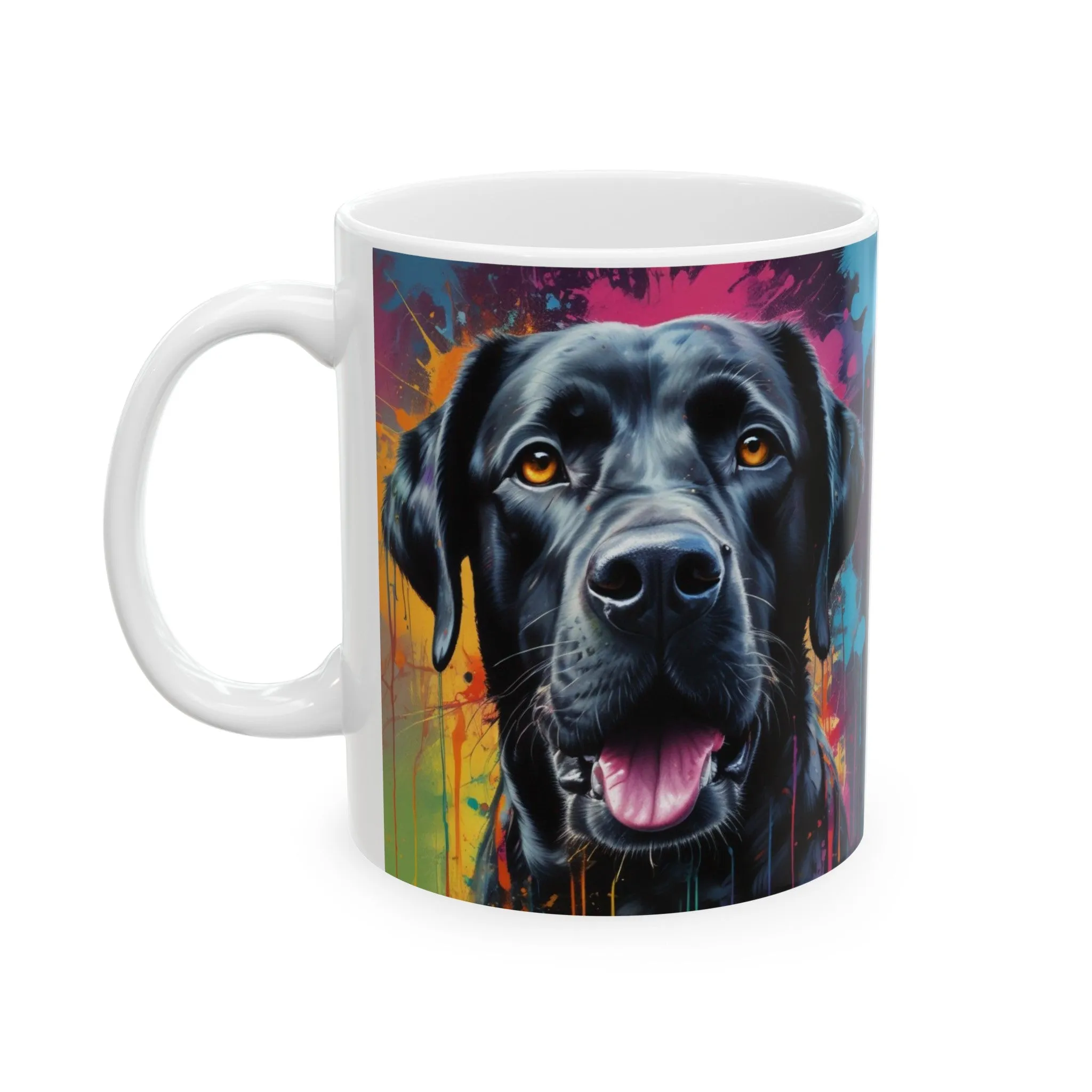 Graffiti Style Black Lab Mug - Labrador Retriever