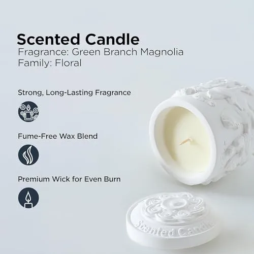 Heart Home Scented Candles | Fragrance Candles | Candles for Wedding | Candles for Bedroom | Birthday Candles | Valentines Day Gifts Candles | DY-230701B | White