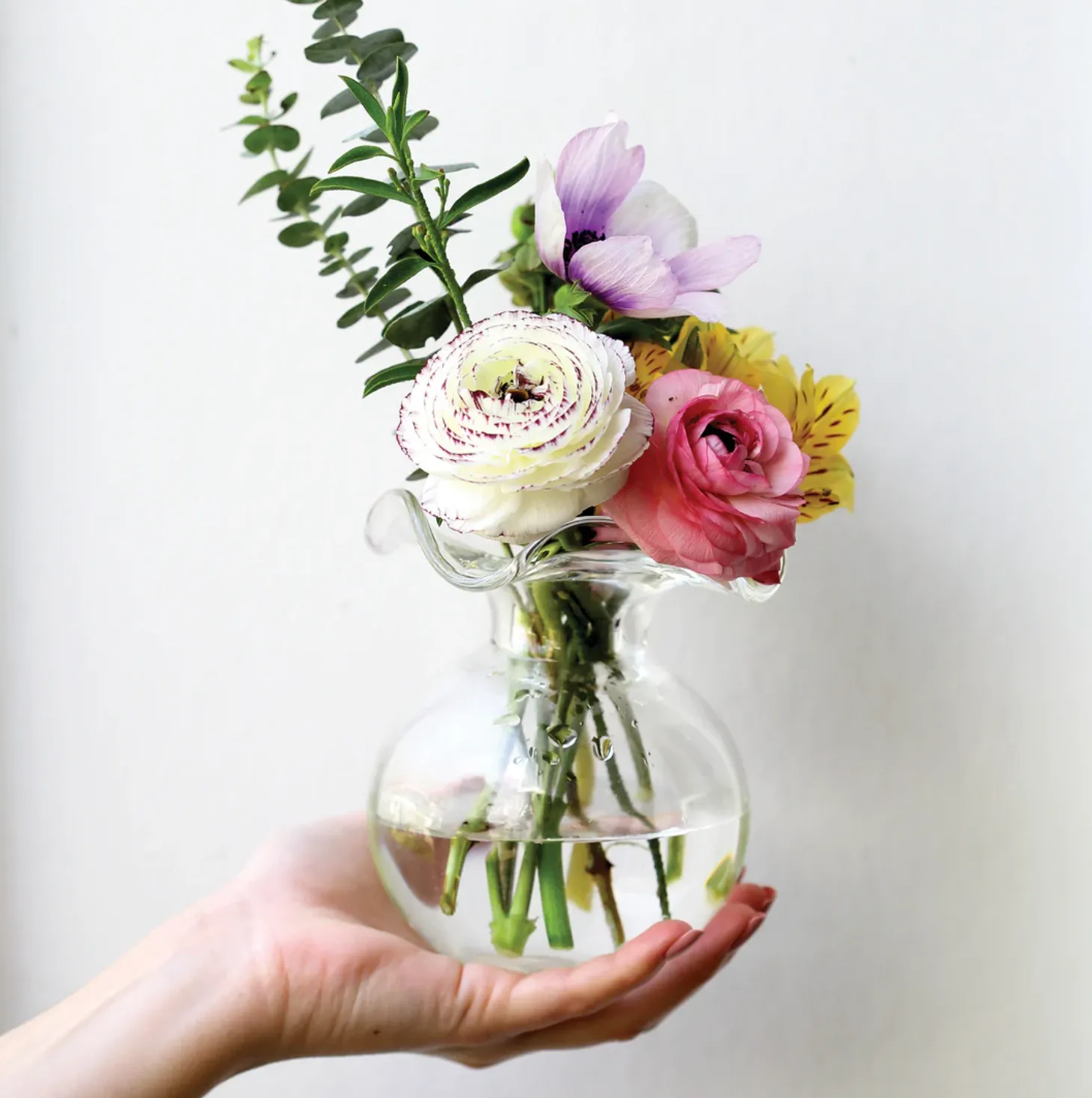 Hibiscus Glass Bud Vase