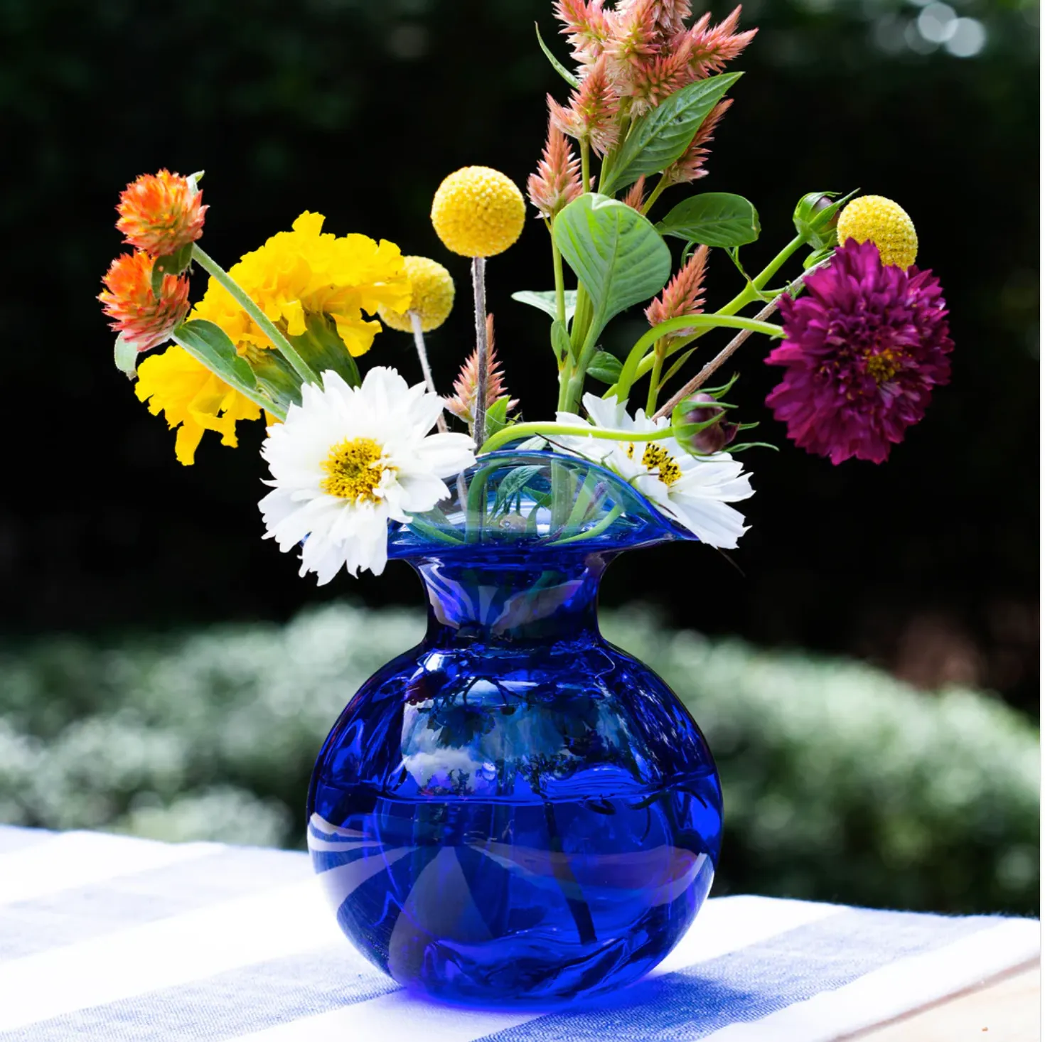 Hibiscus Glass Bud Vase