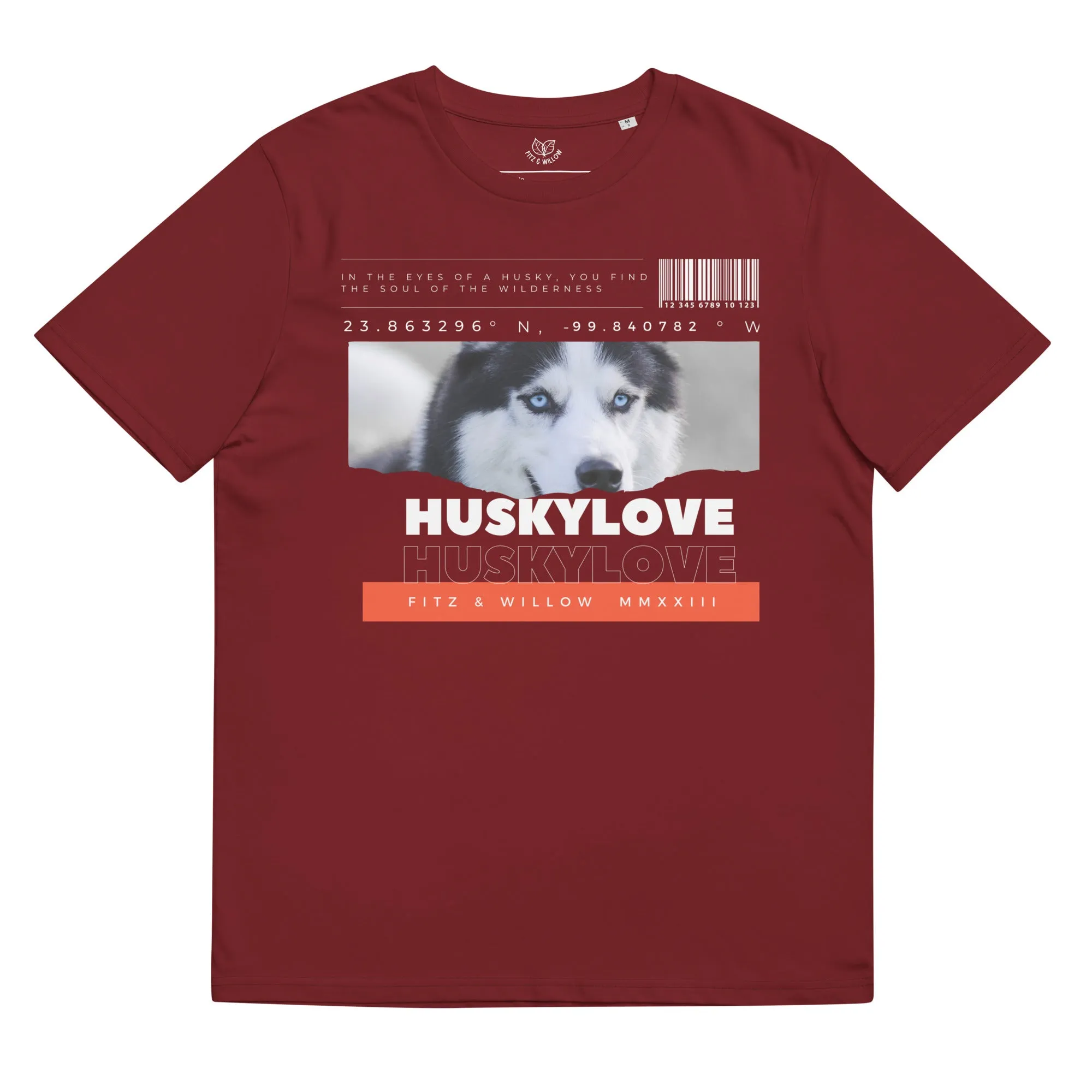 Husky love, unisex organic cotton t-shirt