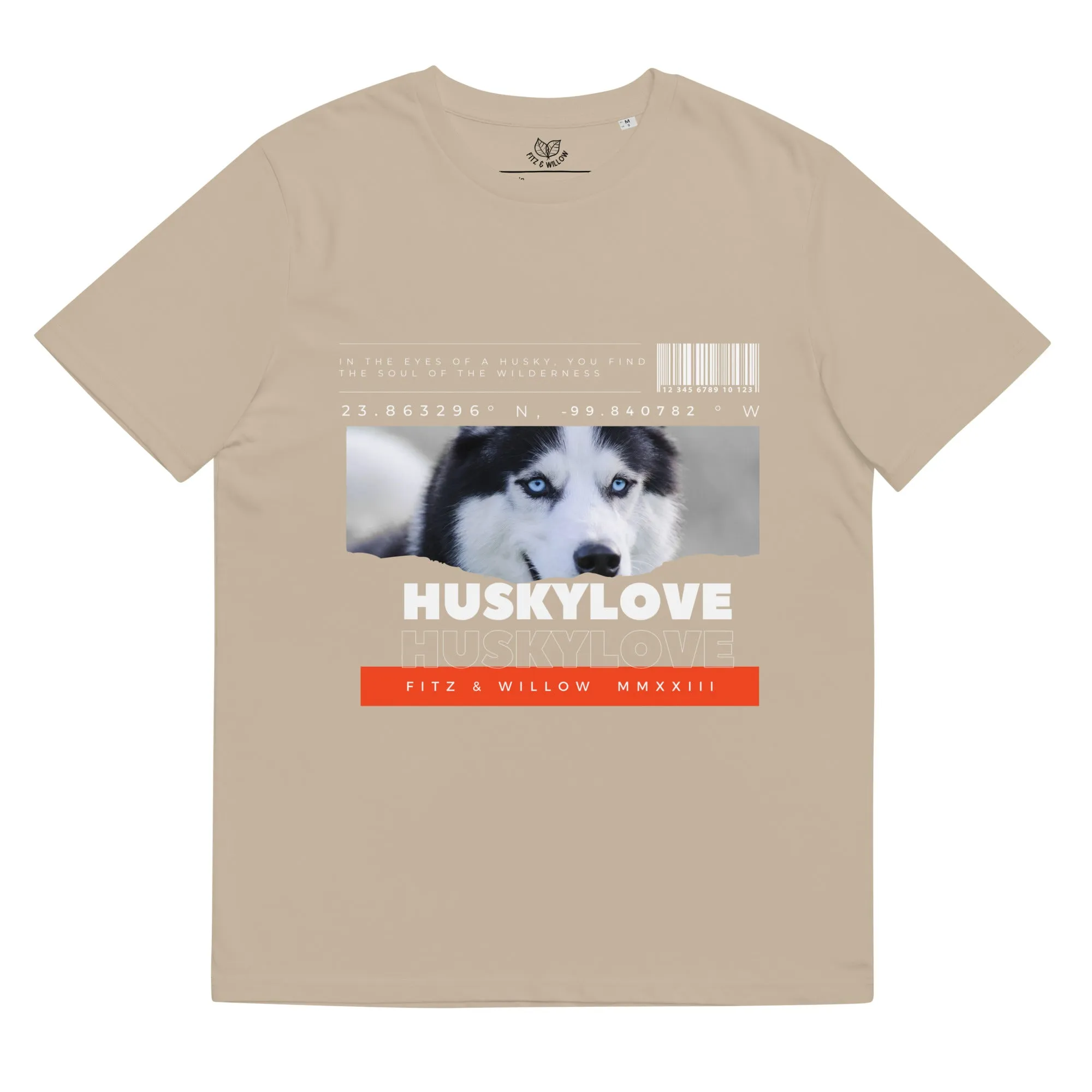 Husky love, unisex organic cotton t-shirt