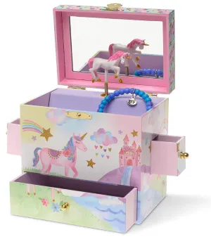 Jewelkeeper Musical Jewelry Box 3 Drawers, Rainbow Unicorn Design, The Unicorn