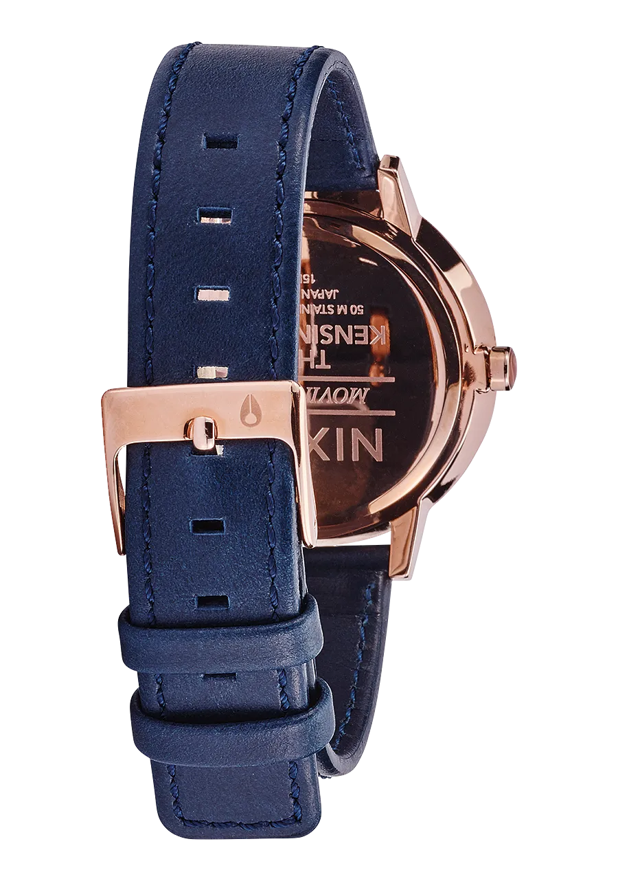 Kensington Leather - Rose Gold / Navy