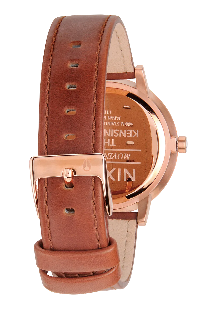 Kensington Leather - Rose Gold / White