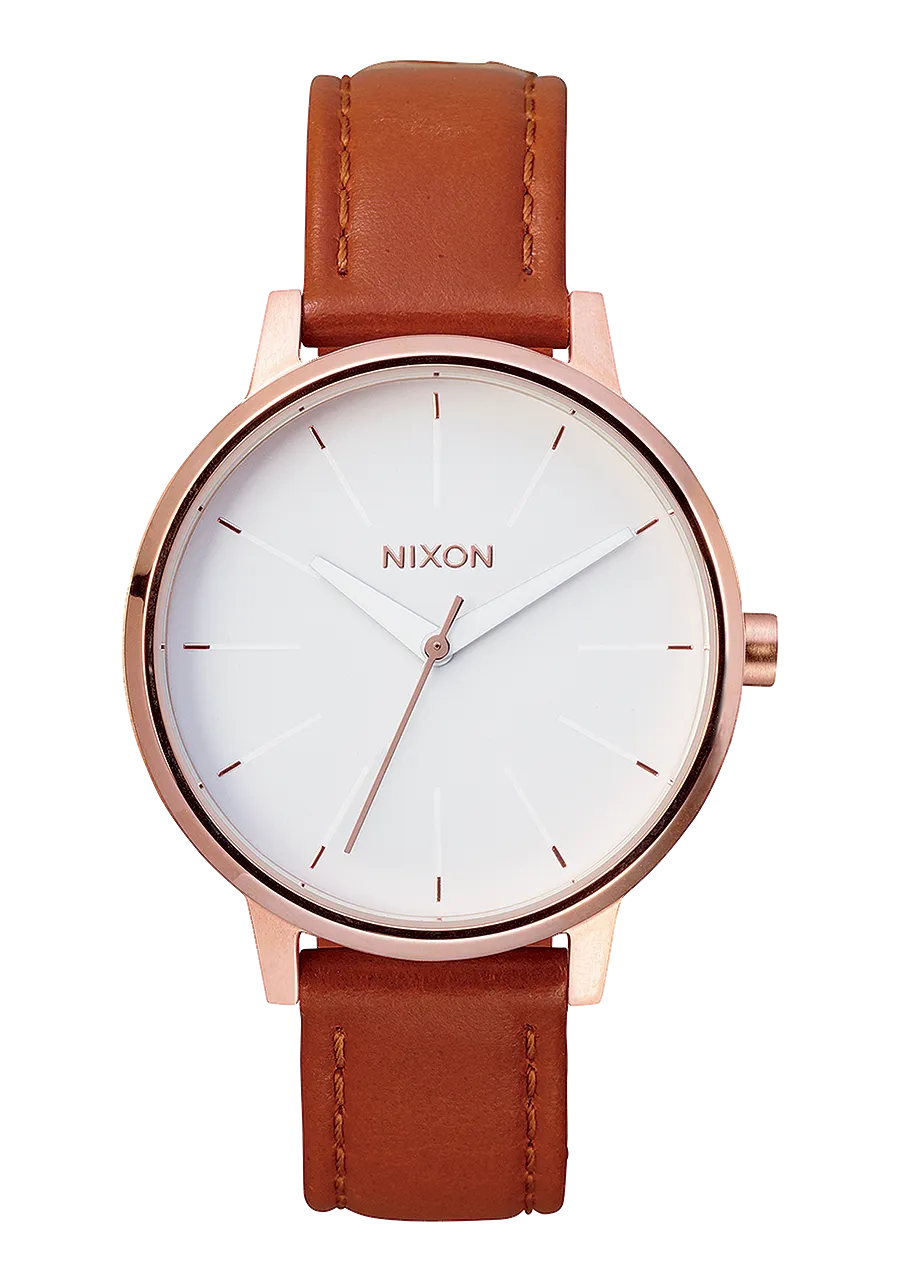 Kensington Leather - Rose Gold / White