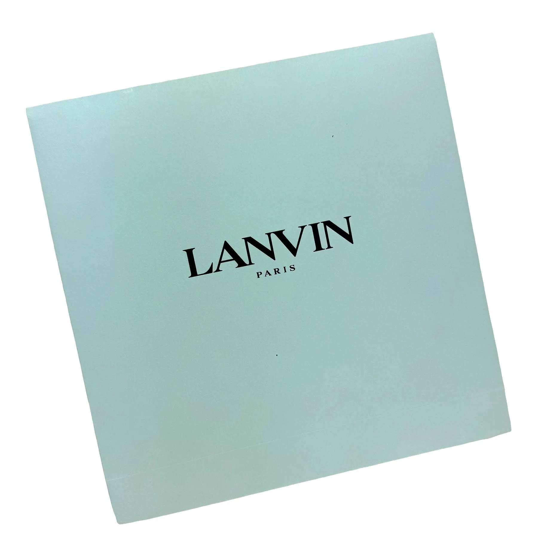 Lanvin Scarf Pink Logo Island Design - Twill Silk Square Foulard SALE