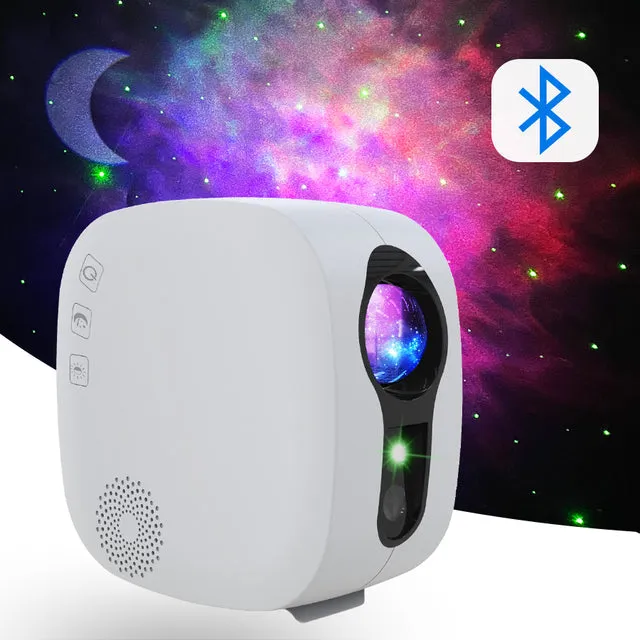 Laser Galaxy Starry Sky Projector Rotating Water Waving Night Light Led Colorful Nebula Cloud Lamp Atmospher Bedroom Beside Lamp