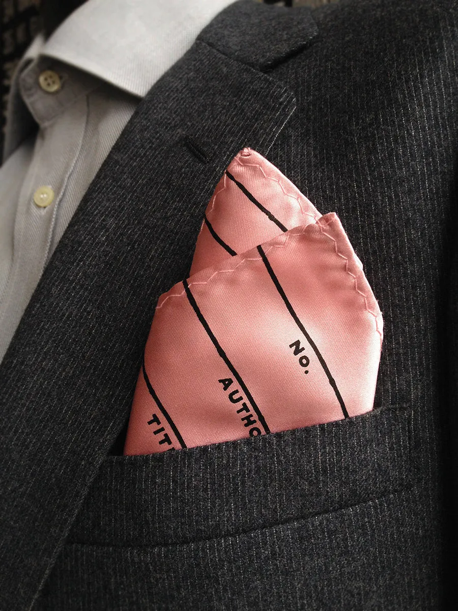 Library Date Due Card Pocket Square