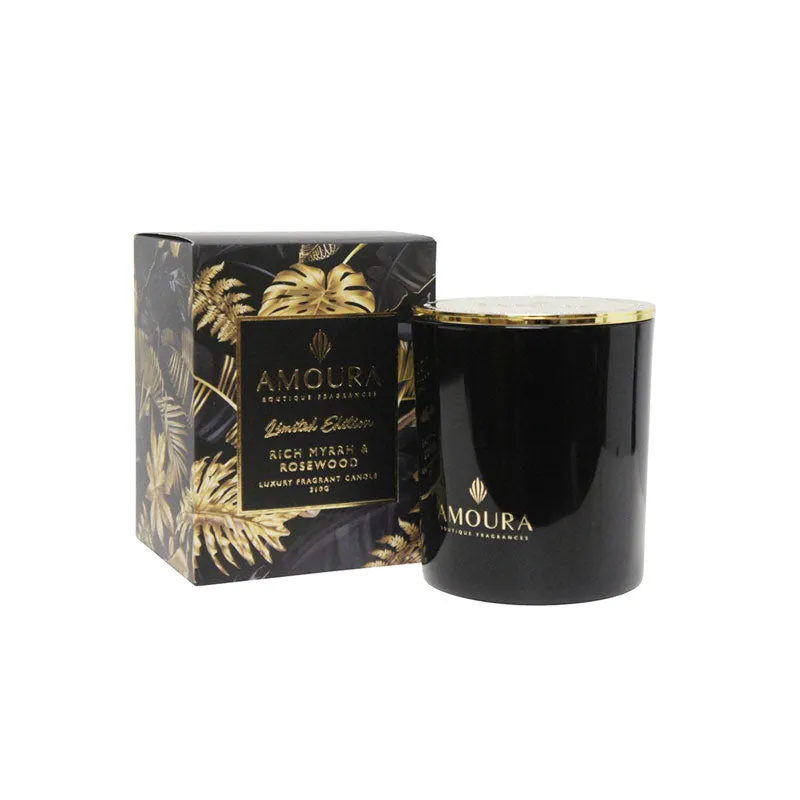 Luxury Fragrant Candle - Rich Myrrh & Rosewood