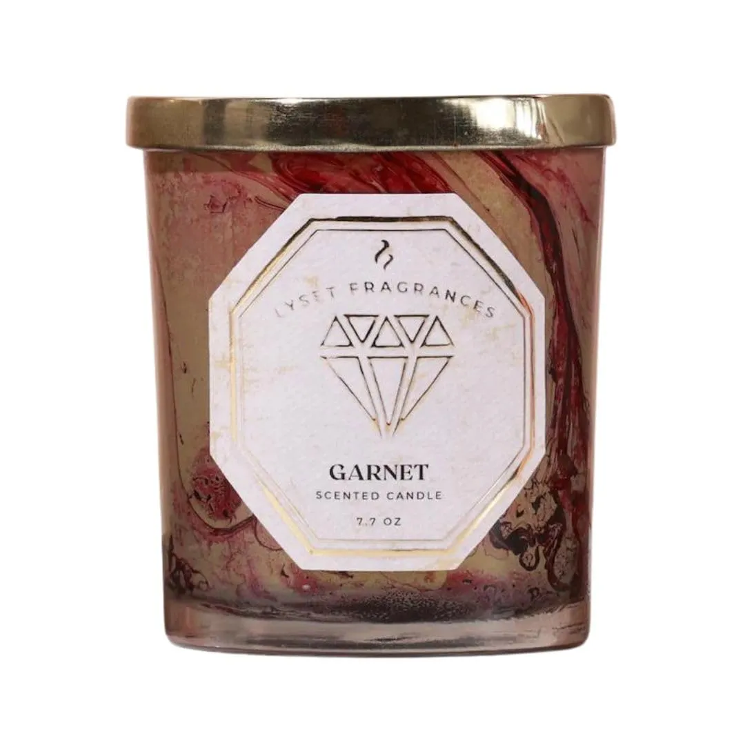 Lyset Fragrances Garnet The Ordinary Scented Candle (3 Wick) Galbanum’s Freshness, Oak Moss’s Depth,& Decoration and Gift Purpose(Pack of 1)